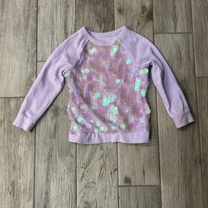 Purple sequin sweatshirt